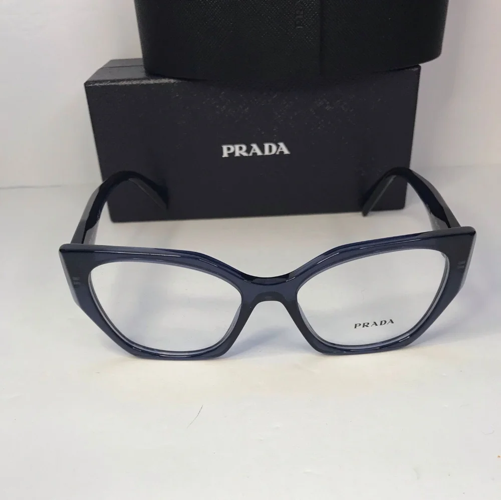 Authentic- New 💯 Original Prada 18WV Eyeglasses08Q1O1 -Blue optical eyeglasses